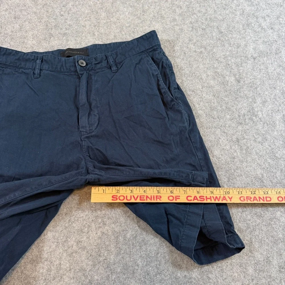 John Varvatos USA Navy Blue Cotton Flat Front‎ Chino Shorts Men's Size 30
